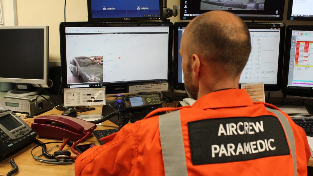 GNAAS Paramedic Tim West testing the GoodSAM system