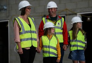 Camilla Hodgson and Paul Maher with daughters Alannah and Aoife Maher