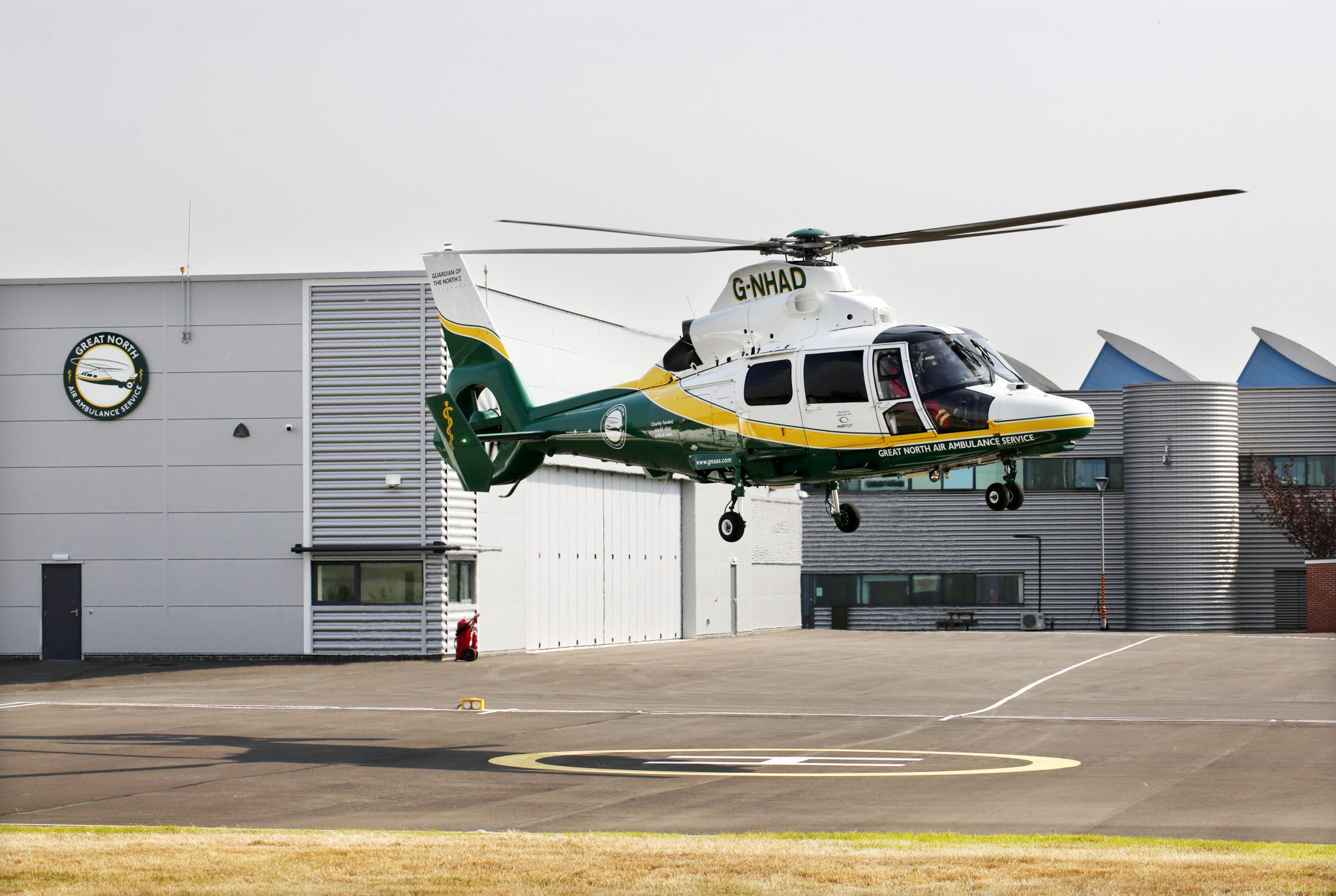 The Guardian of the North II lading at GNAAS HQ